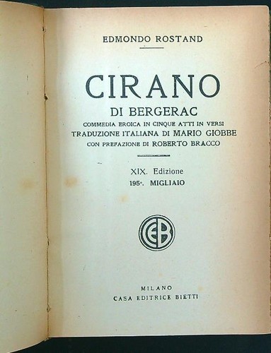Cirano bergerac rostand - cirano,
