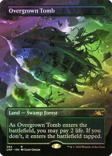Foil borderless overgrown tomb - borderless,
