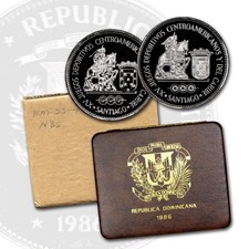 REPUBBLICA DOMINICANA 1986 Set Speciale PROOF UNC Giochi Centroamericani e Caraibi