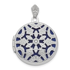 Ciondolo medaglione oro bianco