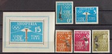 ALBANIA 1962 OLIMPIADI, Cpl XF MNH** Set + Foglio, Olimpiadi Tokyo Giappone Torcia