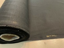 TESSUTO IN PURO LINO NERO ART