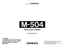 Onkyo M-504 Amplificatore