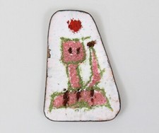 Guido Gambone RARO vassoio portagioie animali smalto su rame vintage MCM Italia