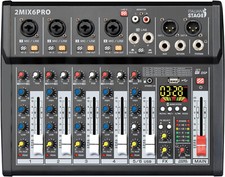 ITALIAN STAGE IS 2MIX6PRO Mixer Usb Bluetooth con Effetti Fx Live Studio Karaoke