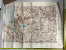 Originale WW2 Esercito Tedesco Mappa Di UK - Manchester/Liverpool / Nord Inglese