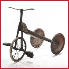 TRICICLO IN LEGNO PER BAMBINI LEGNO VINTAGE VECCHIO ITALIANO FATTO A MANO ARTIGIANALE