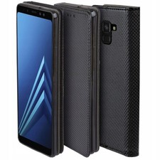 CUSTODIA LIBRO PER SAMSUNG GALAXY J6 2018 - COVER SMART MAGNET CASE NERO