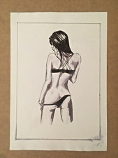 PROVA D’ARTISTA - TAVOLA - DISEGNO EROTICO - NUDO - FANTASY - MANARA - CREPAX