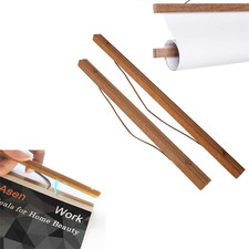 Alla Moda Magnetico IN Legno Poster Rotolo Sostegno Noce Cornice for Muro Decoro