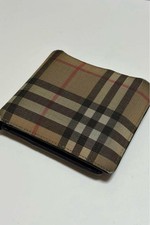 Portafoglio Burberry Novacheck Bifold Pelle Beige Nero Unisex