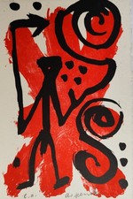 A. R. Penck serigrafia firmata