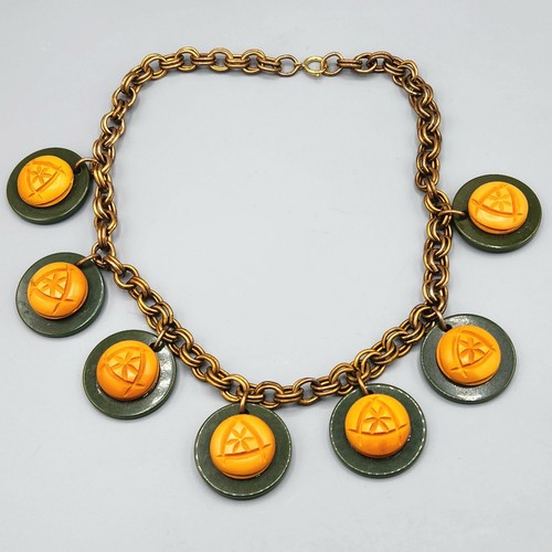 Collana catena ottone ciondolo