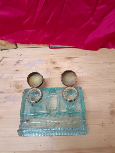 Doppio calamaio vetro - doppio,
