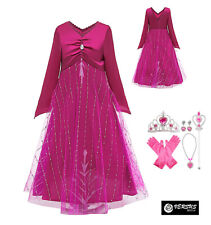 Simile Frozen Vestito Carnevale Fucsia Elsa 2 - 12 A Cosplay Elsa Dress FROZ006