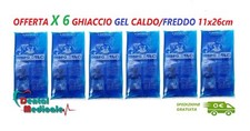X 6 Ghiaccio Dispo Gel caldo/freddo busta riutilizzabile 11x26 cm, crioterapia