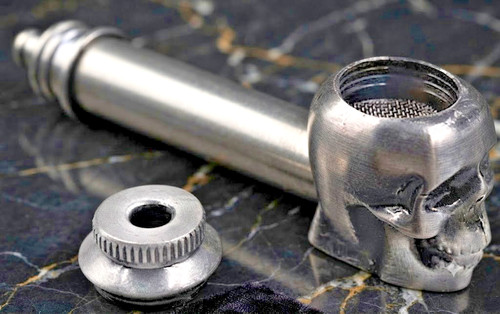 Pipa manuale teschio - , metallo