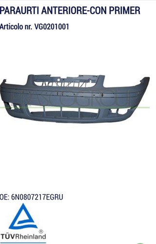 Paraurti anteriore con primer - paraurti,
