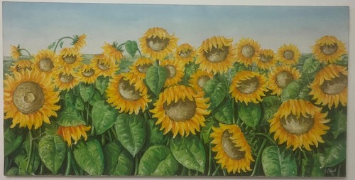 Quadro campo girasoli - quadro, di