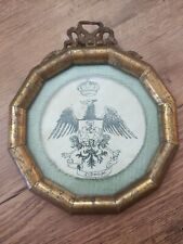 Aquila Antico Stemma Araldico Dei Lancieri Di Aosta Quadretto Firmato E...