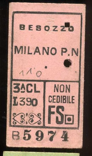 Biglietto treno ferrovia - biglietto,