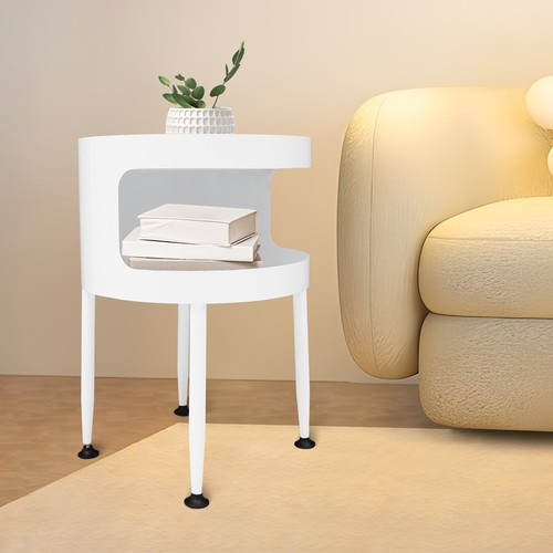 Round table with open storage - with,