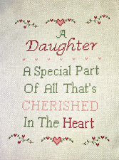 Quadro punto croce "FIGLIA