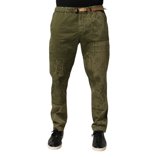 Pantalone bianco sabbia verde - pantalone,