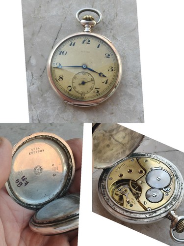 20s zenith pocket watch - zenith, silver