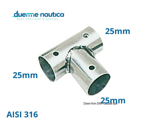 Raccordo inox pulpito - t, 90°