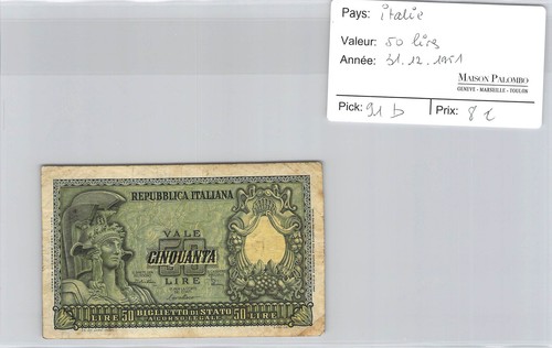 Banconota italia lire - italia,