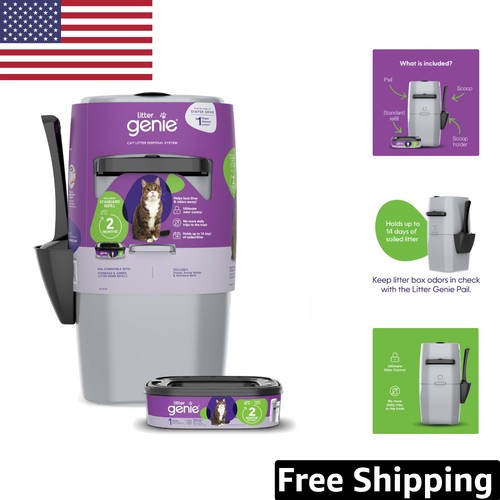 Silver litter genie pail - litter, |
