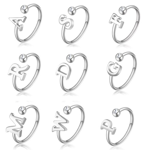 Anello donna con lettera