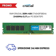 ? NUOVA MEMORIA RAM Crucial CT4G4DFS824A 4GB DDR4-2400 DDR4 2400 MHz CL17