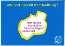 Cartolina Sport Bike Bicicletta Bicicletta Dov'è Ring Raddecision Monaco ADFC lettera OB