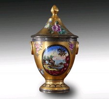 Vaso coperchio porcellana - vaso, in