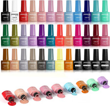 36Pz Smalto Semipermanente Unghie, Set Di 32 Smalti in Gel per Unghie Con Base E
