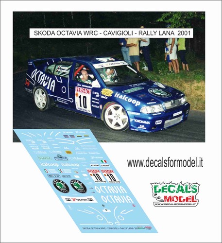Decals skoda octavia wrc - 1:43,