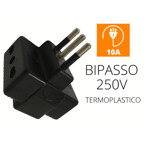 Presa elettrica bipasso tripla - bipasso,