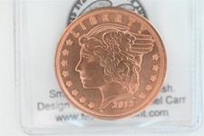 2012 Daniel Carr USNA Trade $2 - testa Liberty alata - finitura rame puro satinato