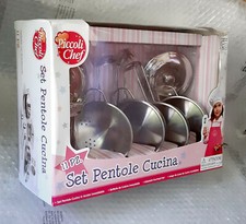 Piccoli Chef - Set Pentole Cucina 11 pezzi acciaio inossidabile - come nuovo