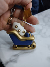 Addobbo Slitta BluThun Natale Vecchia Produzione