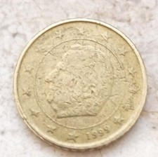 Moneta da 50 centesimi 1999 Belgio. Rara