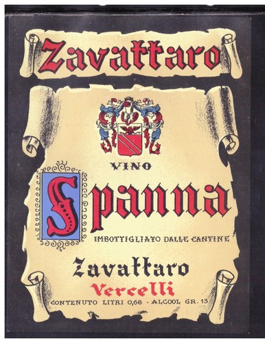 Etichetta vino spanna - etichetta, cantine