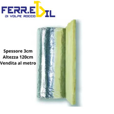 ISOVER Lana di vetro e alluminio isolante termo-acustico CLIMCOVER ALU B h.1,2mt