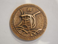 medaglia costruzione ferrovia Udine tarvisio 1987 Cogefar