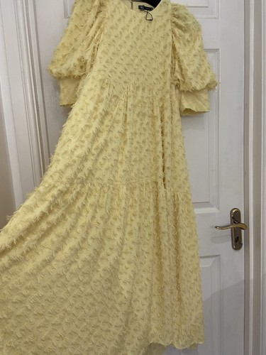 Abito midi zara - midi, giallo