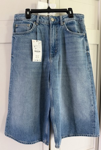 Zara donna blu denim - , larghi