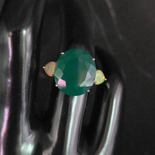 Anello cocktail vintage - , verde