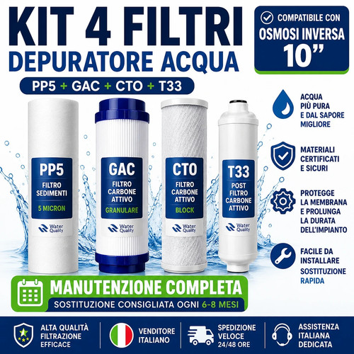 Kit filtri depuratore acqua - kit,